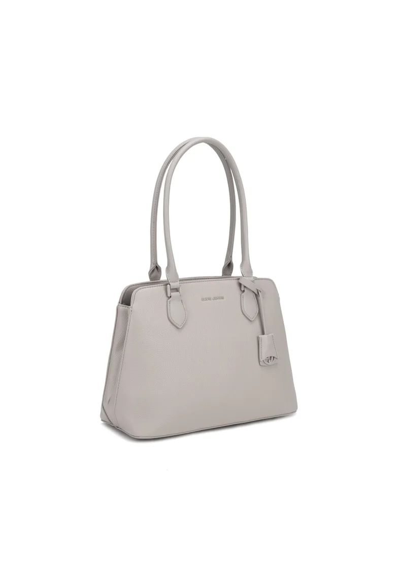 Geanta shopper din piele ecologica Elora, Gri