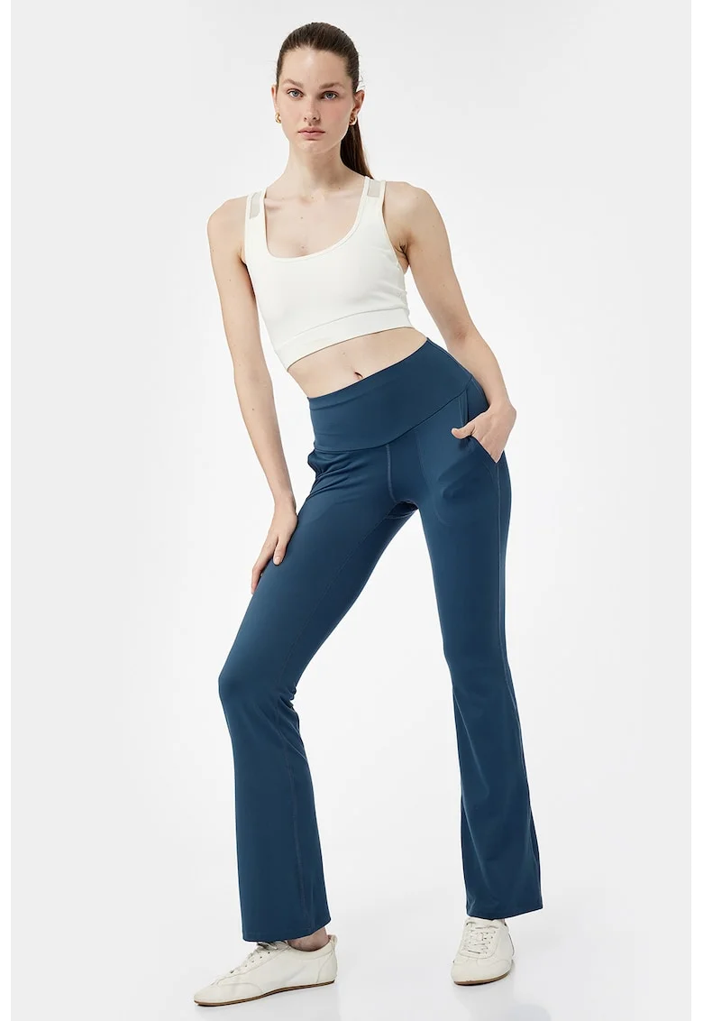 Colanti evazati cu croiala slim-fit, Albastru inchis
