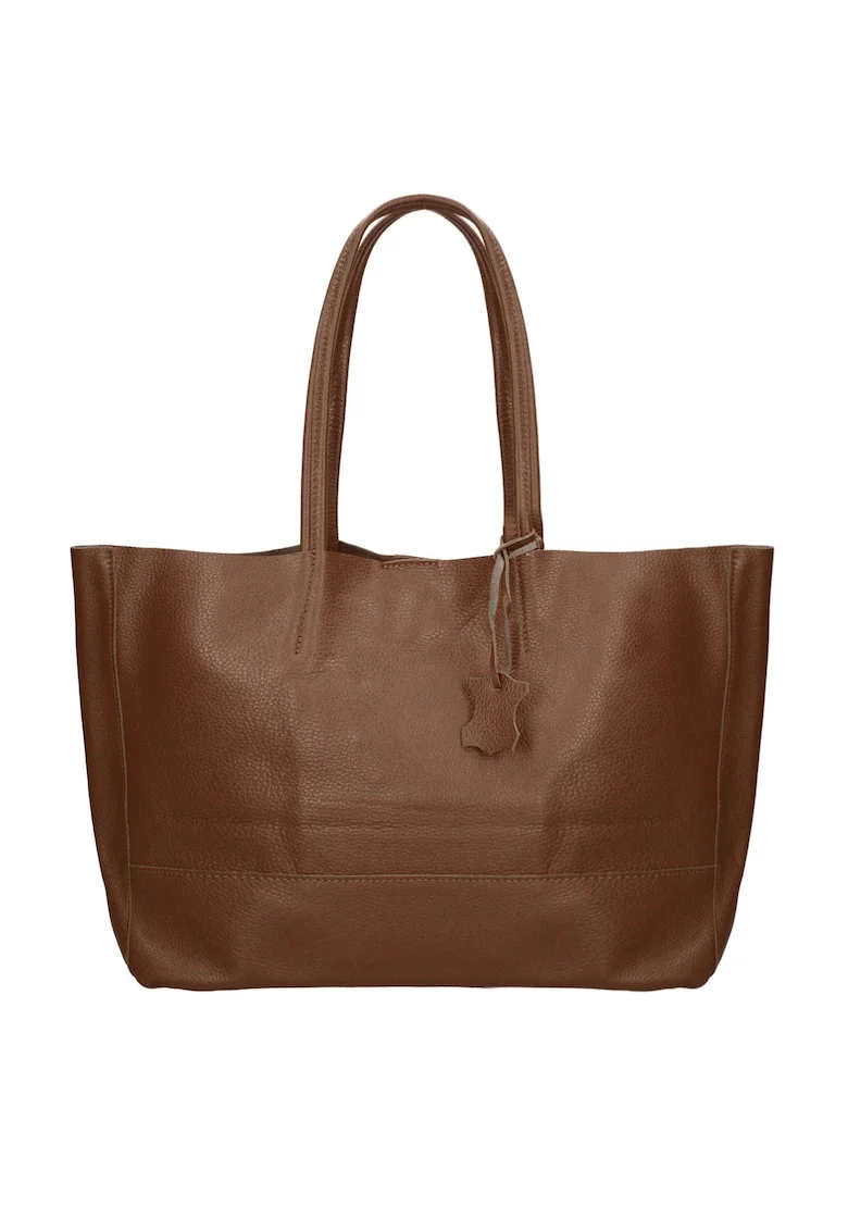 Geanta shopper de piele Ciel, Portocaliu stins