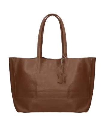 Geanta shopper de piele Ciel, Portocaliu stins