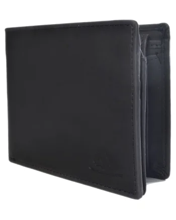 Portofel barbati piele naturala negru 12 x 9.5 x 3 cm, Vintage,