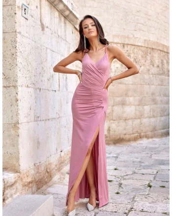 Rochie uni cu decolteu in V