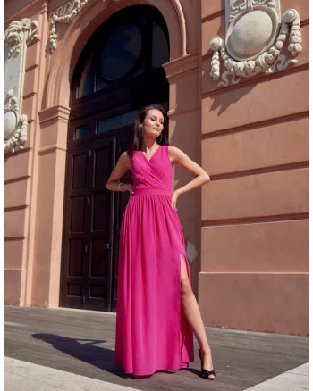 MIRABEL Rochie lunga cu slit