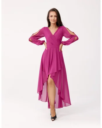 Rochie cu terminatie asimetrica
