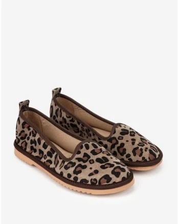 Balerini dama din piele naturala animal print