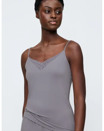 Top de pijama Aura Spotlight, Gri deschis