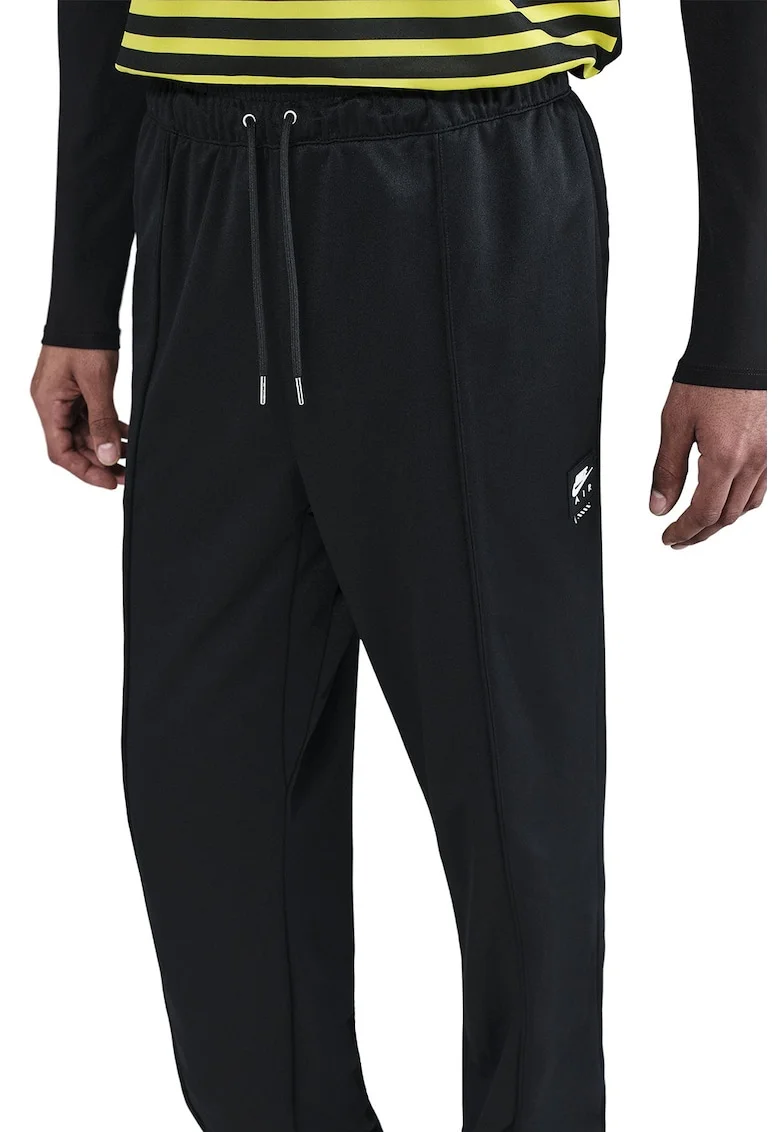 Pantaloni de trening cu croiala dreapta si snur de ajustare Air, Negru