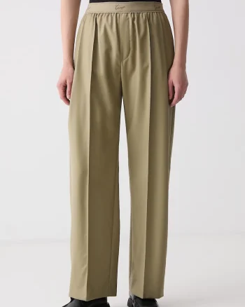Kenzo pantaloni wide leg pentru femei din lână