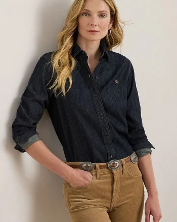Lauren Ralph Lauren cămașă pentru femei din denim