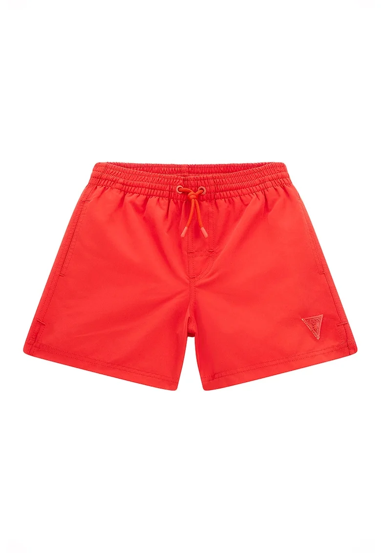 Pantaloni scurti de baie cu snur, Rosu vermillion