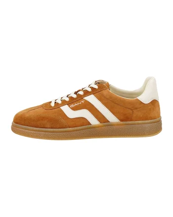 Pantofi sport din piele intoarsa Cuzmo, Alb/Portocaliu persan