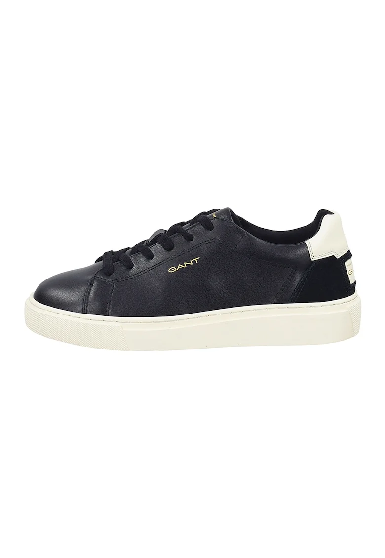 Pantofi sport din piele Julice, Negru/Alb murdar