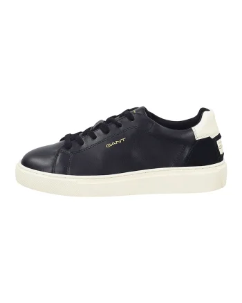 Pantofi sport din piele Julice, Negru/Alb murdar