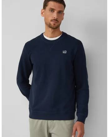 Bluza de trening regular-fit cu aplicatie logo, Bleumarin