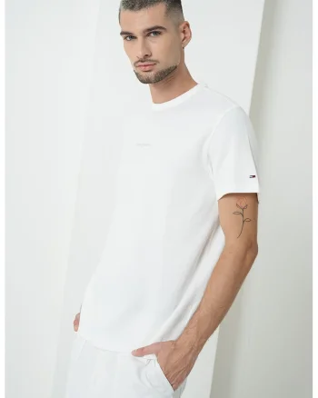 Tricou slim fit de bumbac, Alb/Gri