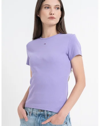 Tricou slim fit striat, Albastru lavanda/Albastru