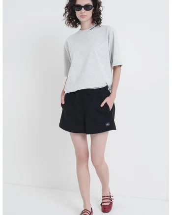 Tricou lejer din bumbac, Gri deschis