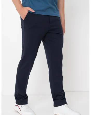 Pantaloni slim fit cu talie medie, Albastru ultramarin
