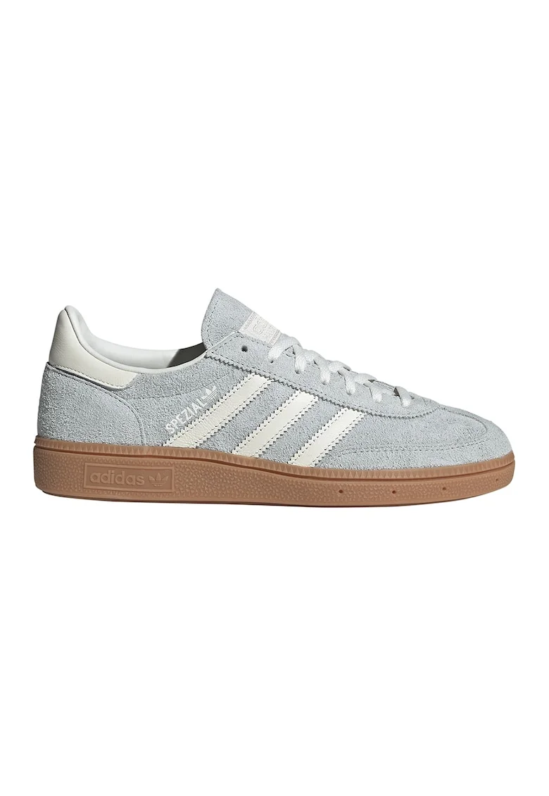 Pantofi sport din piele si piele intoarsa Handball Spezial, Gri cenusiu/Alb murdar
