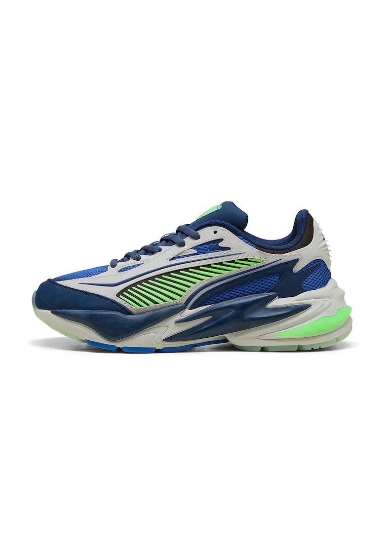 Pantofi sport wedge Surge, Alb/Verde neon/Bleumarin