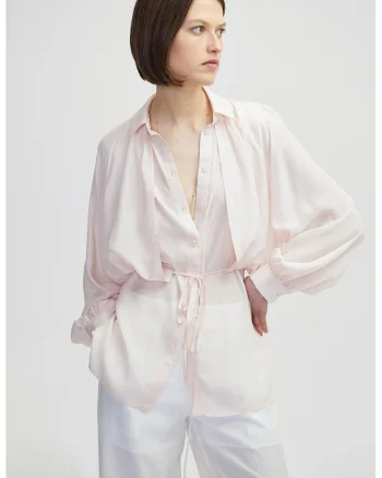 Bluza lejera cu nasturi, Roz pal