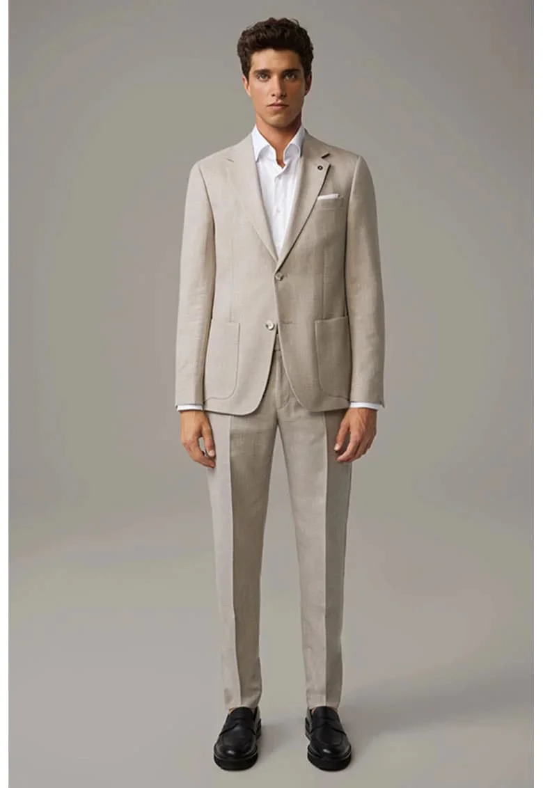 Sacou slim fit cu închidere la un singur rând de nasturi