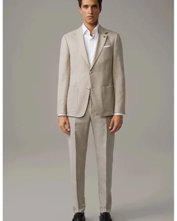 Sacou slim fit cu închidere la un singur rând de nasturi