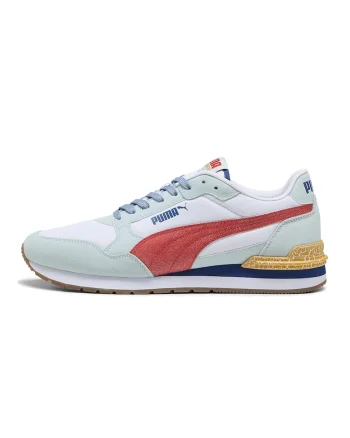 Pantofi sport ST Runner cu logo, Alb/Verde menta