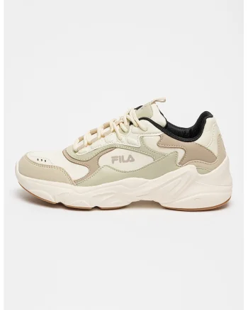 Pantofi sport cu garnituri din piele ecologica Collene CB, Alb/Gri cenusiu