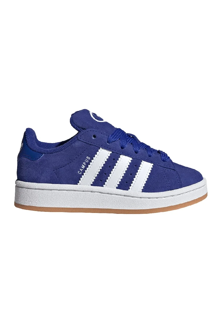 Pantofi sport Campus 00s din piele intoarsa, Alb/Albastru indigo