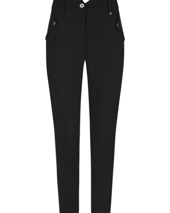 Pantaloni crop cu croiala conica