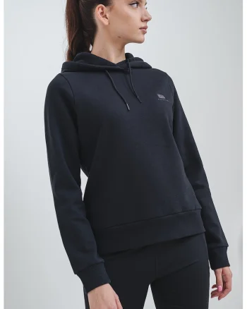 Hanorac regular-fit cu logo discret, Negru