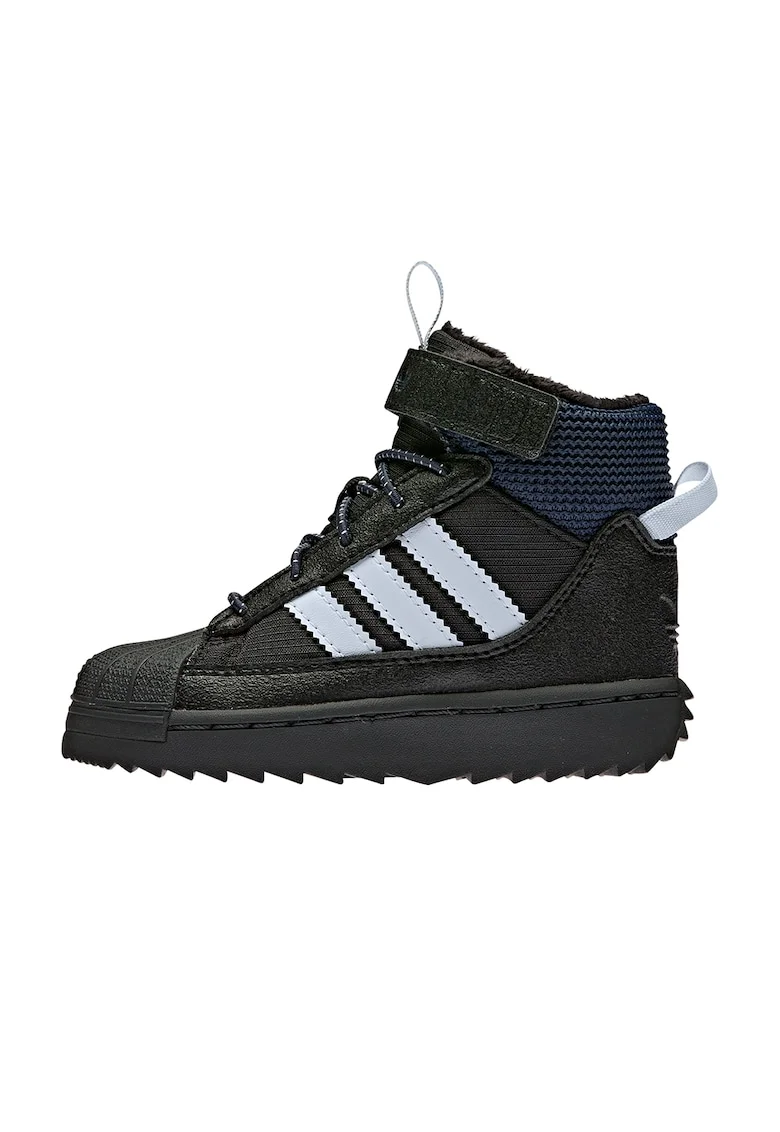 Pantofi sport high-top cu velcro Superstar Winter Trek, Negru
