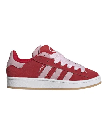Pantofi sport Campus 00S low-cut din piele intoarsa, Rosu/Roz