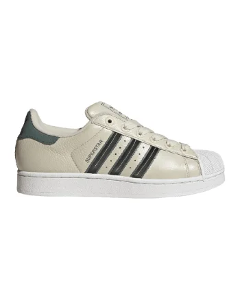 Pantofi sport din piele Superstar II, Negru/Gri/Bej deschis