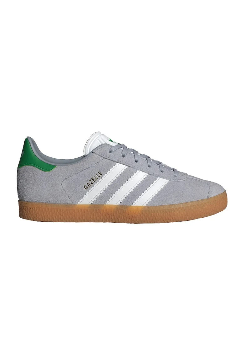 Pantofi sport din piele intoarsa cu logo contrastant Gazelle, Alb/Gri deschis