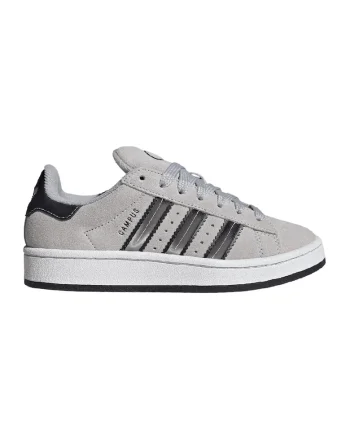 Pantofi sport din piele intoarsa Campus, Gri/Negru stins