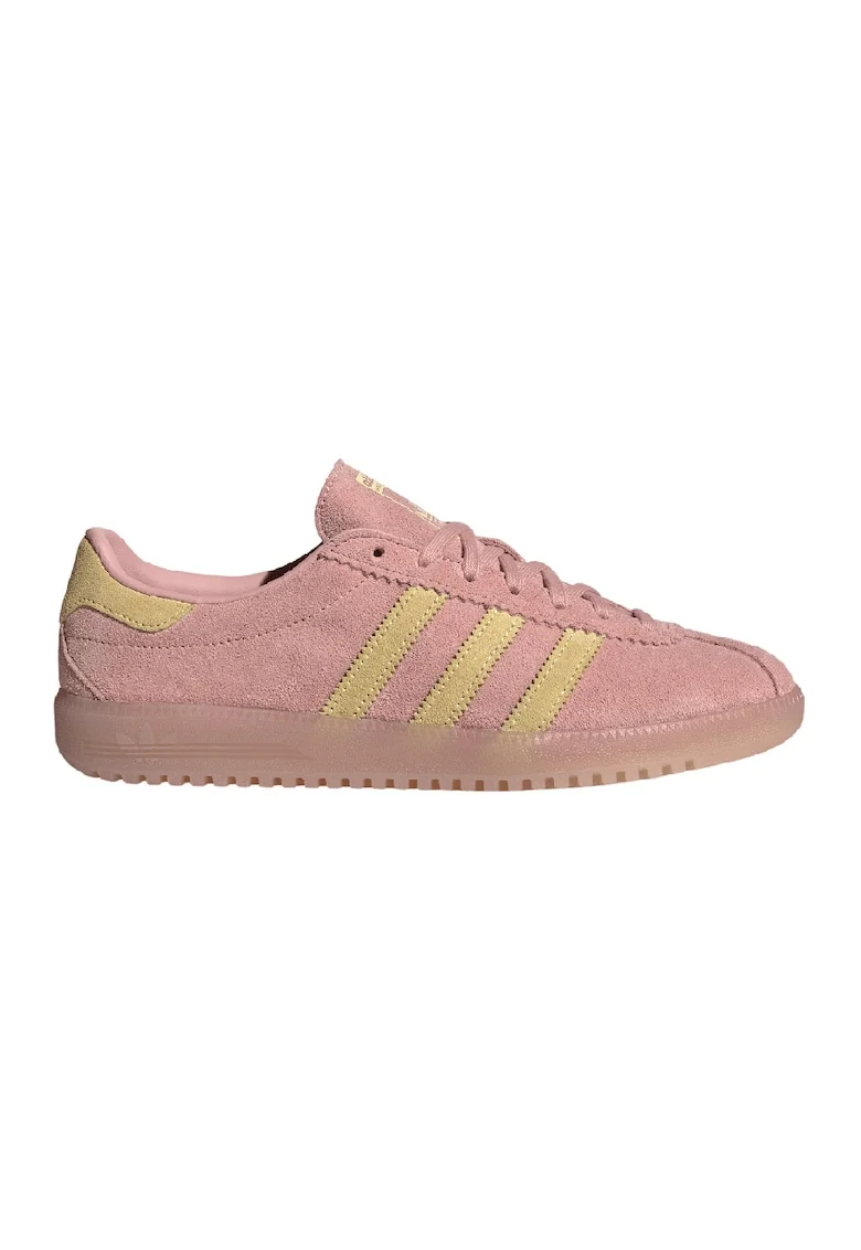 Pantofi sport BRMD din piele intoarsa cu detaliu logo, Galben/Roz prafuit