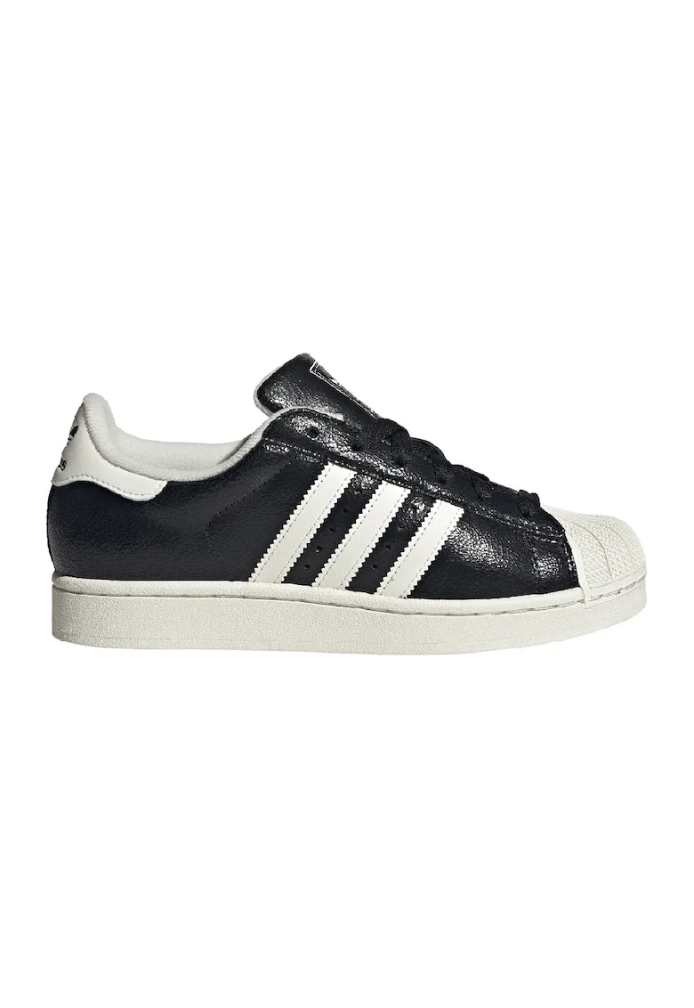 Pantofi sport din piele cu aspect retro Superstar II, Negru