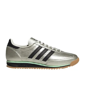 Pantofi sport din piele cu aspect metalizat, Negru/Argintiu