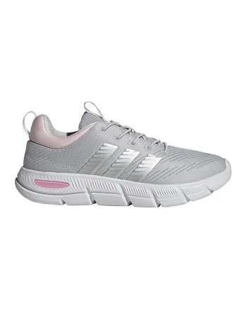 pantofi sport Cloudfoam Flex low-cut din material textil, Gri deschis/Roz pastel/Alb optic