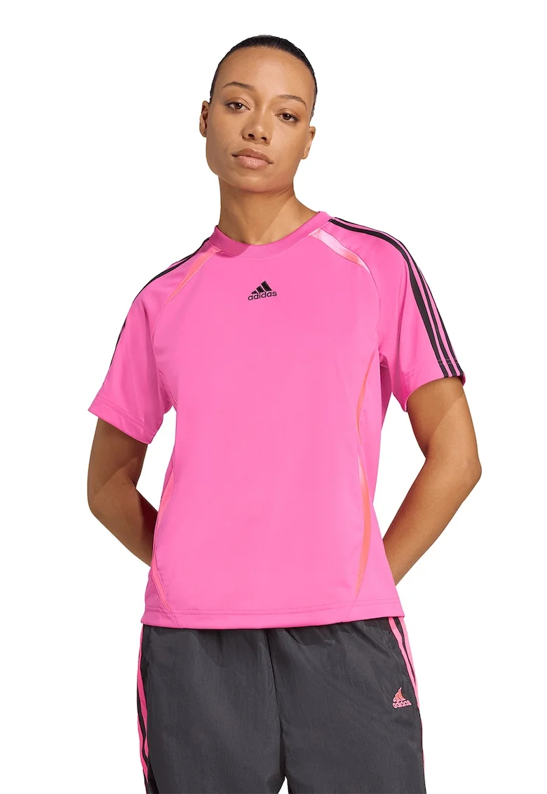 Tricou cu maneci raglan TeamGeist, Negru/Roz deschis