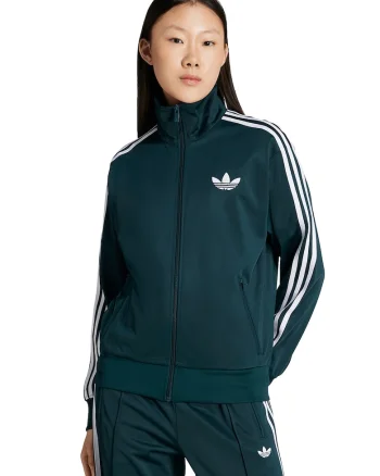 Bluza de trening cu logo si fermoar Firebird, Alb/Albastru petrol