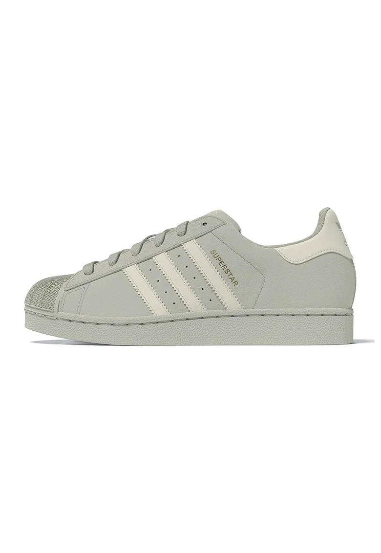 Pantofi sport de piele intoarsa cu garnituri de piele Superstar II, Gri cenusiu
