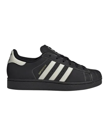 Pantofi sport de piele intoarsa cu garnituri de piele Superstar II, Negru/Alb murdar