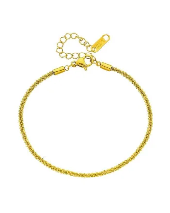 Bratara aurie, din otel inoxidabil, suflata cu aur 18k, delicata, Erlanda C3