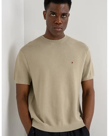 Tricou lejer din bumbac organic Cool, Bej inchis