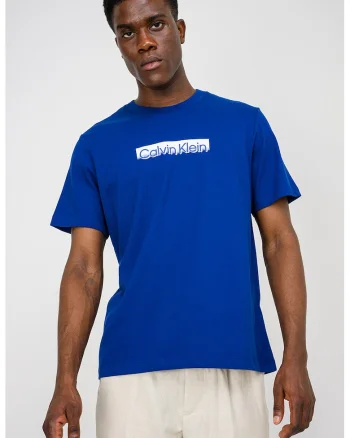 Tricou din bumbac cu imprimeu, Alb/Albastru royal