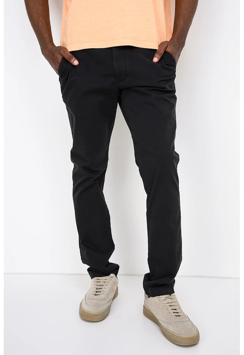 Pantaloni chino slim fit Scanton, Negru