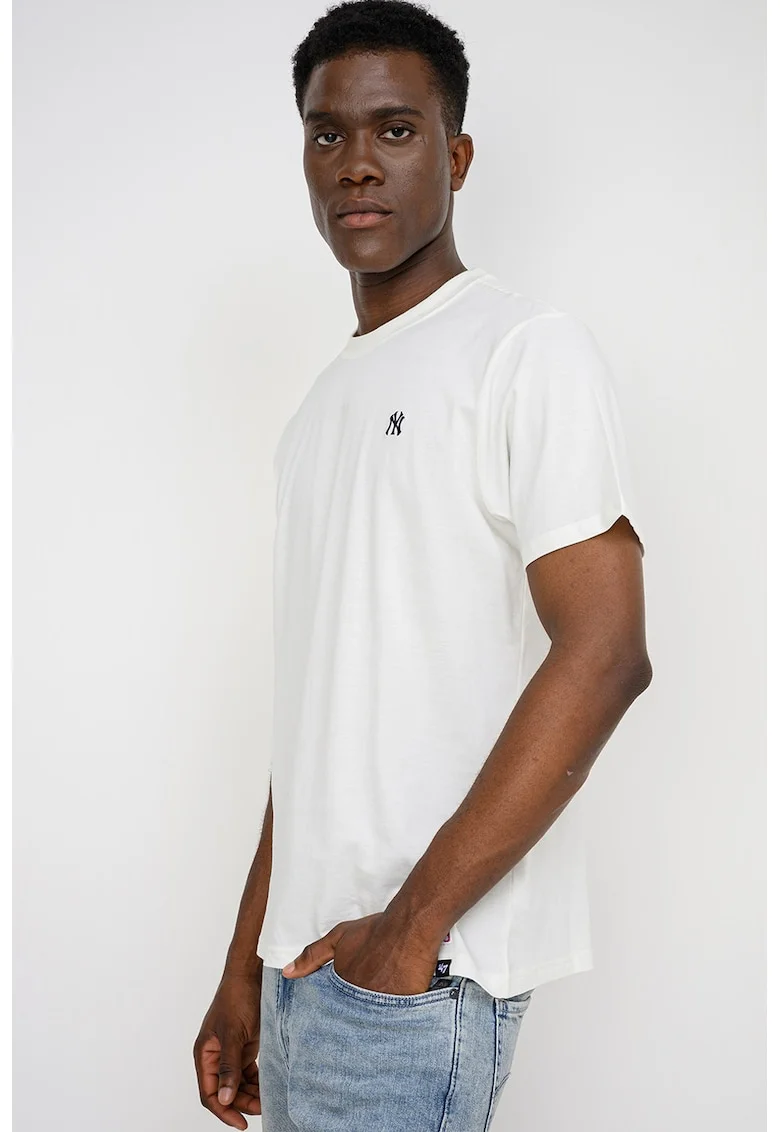 ’47, Tricou cu broderie logo discreta Neyyan Base Runner, Alb murdar